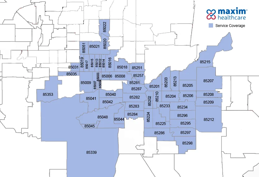 Phoenix Maxim Service Coverage Map 2